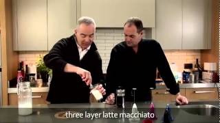 aerolatte  milk frother makes three layer caffè latte macchiato [upl. by Cayser]