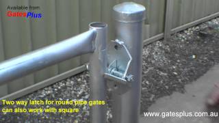 Gate Latch 2 way for round pipe and square [upl. by Naeerb]