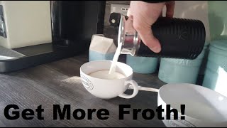 How to Get More Froth from Your Nespresso Coffee Aeroccino  Nespresso tips and help [upl. by Admama963]