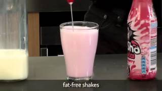 How to make a fat free milkshake using an aerolatte milk frother [upl. by Araek]