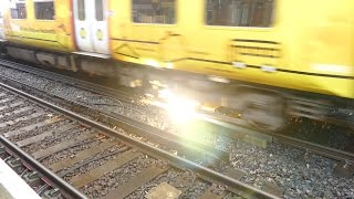 Merseyrail 507 009 making arcs at Birkdale station [upl. by Crosse]