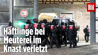 Gefängnismeuterei Polizei stürmt Knast in Thüringen  JVA Untermaßfeld [upl. by Atinot]